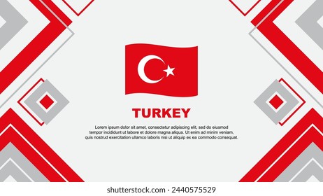 Turkey Flag Abstract Background Design Template. Turkey Independence Day Banner Wallpaper Vector Illustration. Turkey Background