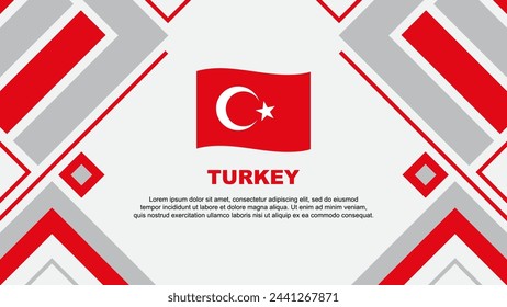 Türkei Flagge abstrakte Hintergrund Design Vorlage. Türkei Unabhängigkeit Tag Banner Tapete Vektor-Illustration. Türkei-Flagge