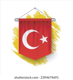 Turkey Flag abstract vector illustration
