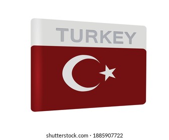 Bandera de Turquía. ilustración vectorial