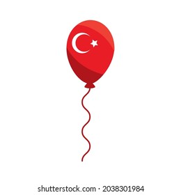 Truthahnflagge auf dem Ballon-Helium-Symbol
