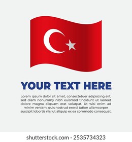 Turkey Flag Banner Background Template