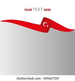 Turkey Flag Banner Vector Silhouette