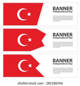 turkey Flag banners collection independence day