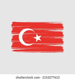 Turkey Flag Brush. National Flag