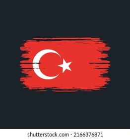 Turkey Flag Brush. National Flag