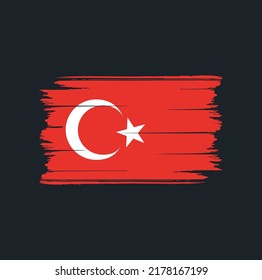 Cepillo de la bandera de Turquía. Bandera nacional