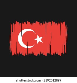 Turkey Flag Brush. National Flag