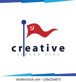Turkey Flag Campaign logo vector template
