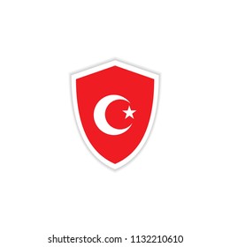 Turkey Flag Emblem Vector Template Design Illustration