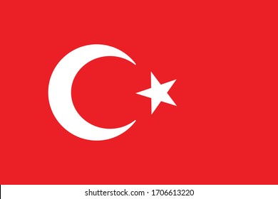Turkey flag eps 10 illustration