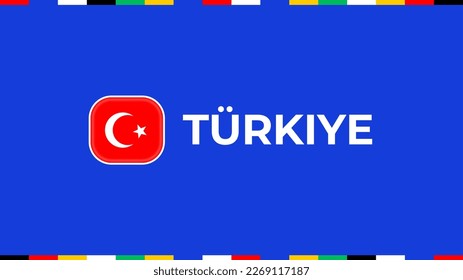 turkey flag  euro, european football 2024 tournament.