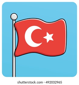 Turkey flag icon.
