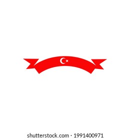 Turkey flag icon logo design vector template