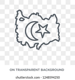 Turkey flag icon. Trendy flat vector Turkey flag icon on transparent background from Country Flags collection. High quality filled Turkey flag symbol use for web and mobile