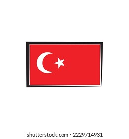 turkey flag icon vector illustration symbol design