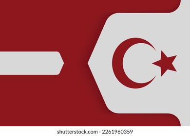 Türkische Flaggen-Illustration. Türkei-Flaggenhintergrund, Vektorgrafik