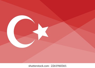 Türkische Flaggen-Illustration. Türkei-Flaggenhintergrund, Vektorgrafik