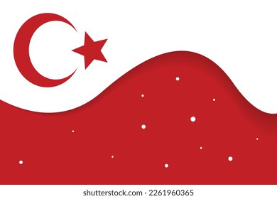 Türkische Flaggen-Illustration. Türkei-Flaggenhintergrund, Vektorgrafik