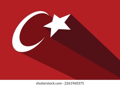 Turkey flag illustration. Turkey flag background illustration vector