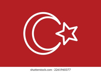 Turkey flag illustration. Turkey flag background illustration vector
