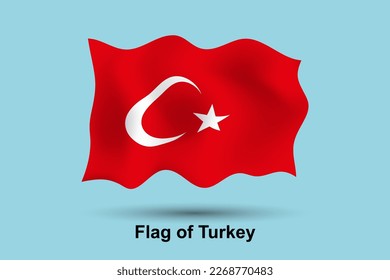 Turkey flag illustration in vector design