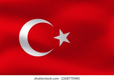 Turkey flag illustration in vector design