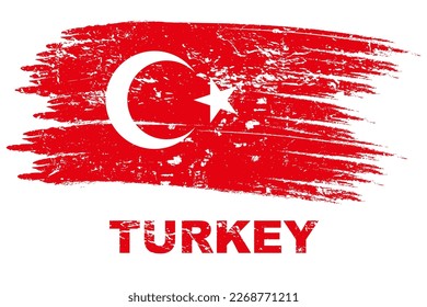 Turkey flag illustration in vector design