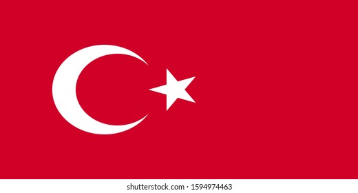 turkey flag illustration vector. rectangle design. square design.