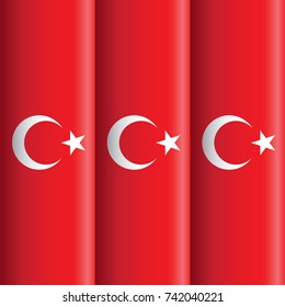 turkey flag logo icon design