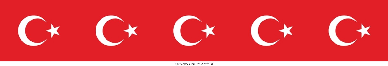 Turkey flag long banner digital vector illustration