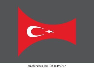 Turkey flag, The flag of Turkey, Flag of Turkey national country symbol illustration Vector, Rectangle Turkey flag illustration, Flat vector illustration
