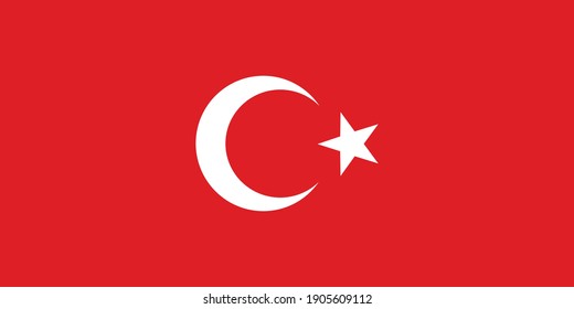 Turkey flag national emblem graphic element Illustration template design