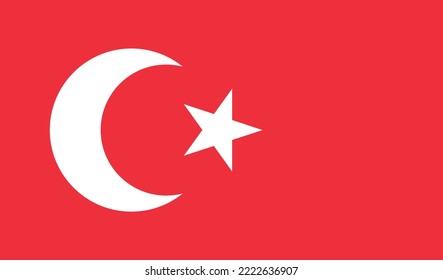 Turkey flag national emblem graphic element Illustration template design.