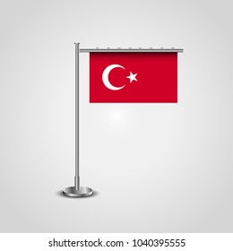 Turkey Flag on pole