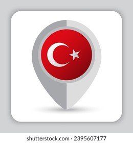 Turkey Flag Pin Map Icon