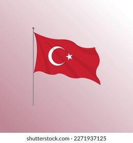 Turkey flag premium vector illustration