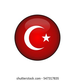 Turkey flag symbol: half moon and a star