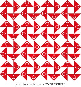turkey flag triangle pattern. vector illustration