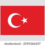 Turkey Flag Vector Design , Turkey Country Flag