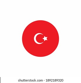 Turkey flag vector icon on white background