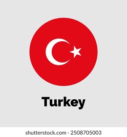 Turkey flag vector icon. Turkish flag vector icon. Turkey flag vector icon