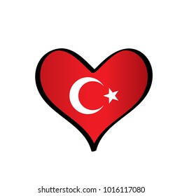 Turkey flag, vector illustration