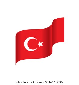 Turkey flag, vector illustration