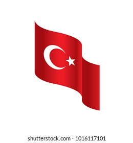 Turkey flag, vector illustration