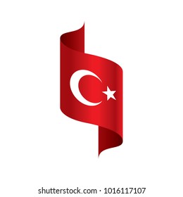 Turkey flag, vector illustration
