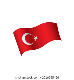 Turkey flag, vector illustration