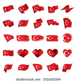 Turkey flag, vector illustration