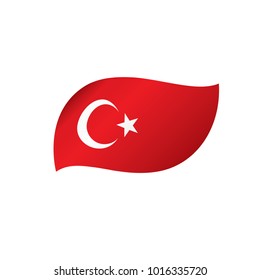 Turkey flag, vector illustration