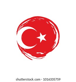 Turkey flag, vector illustration